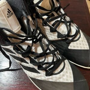 Adidas Men’s Mat Wizard 4 Wrestling Shoes, Black/white, Size 10.5, Like New